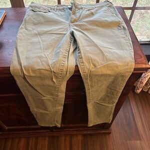 Seven7 Women's Tummyless High-Rise Skinny Jeans in Olive Green